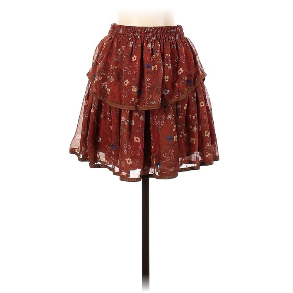 🛍️SALE🛍️ ALLISON NEW YORK Floral Print Ruffled Tiered Mini Skirt (NWOT) - Picture 5 of 12